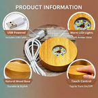 Lord Ganesh Ji Crystal Ball Lamp with Wooden Base